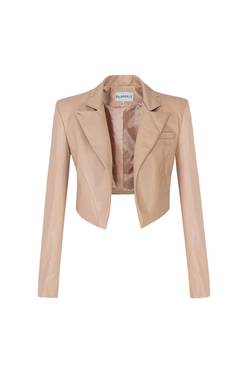 Vegan Leather Fit Short Jacket